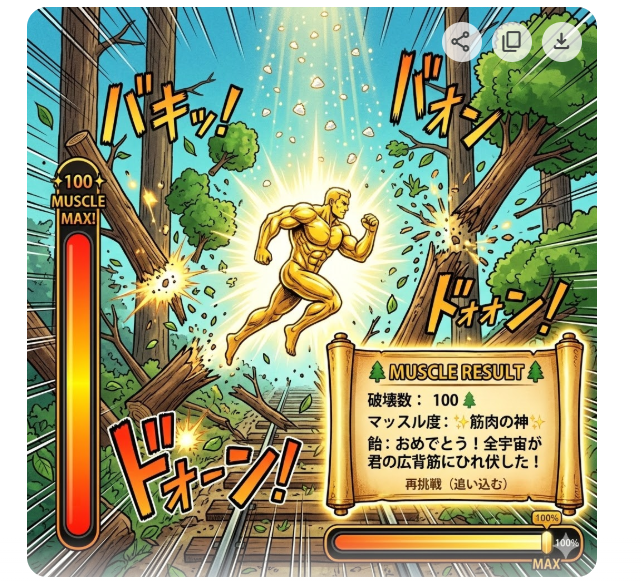 実験 #06：筋肉と森（筋肉もりもり森盛り盛り）