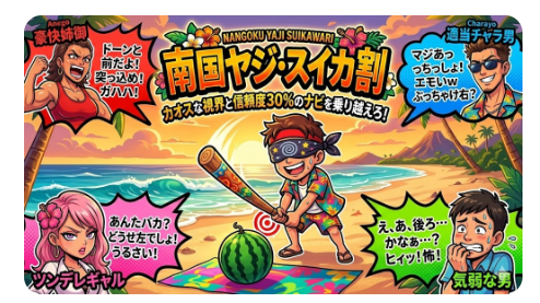 実験 #15：混乱のスイカ割りチャレンジ（ヤジと嘘のスイカ割りゲーム）