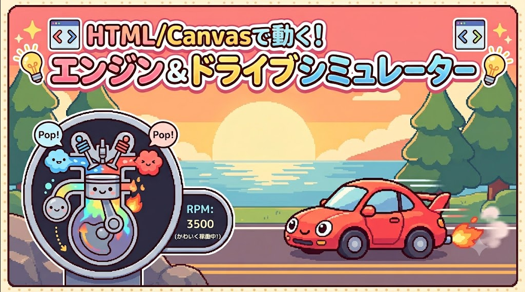 実験#88：運転しない車ゲーム(エンジン＆ドライブシミュレーター)