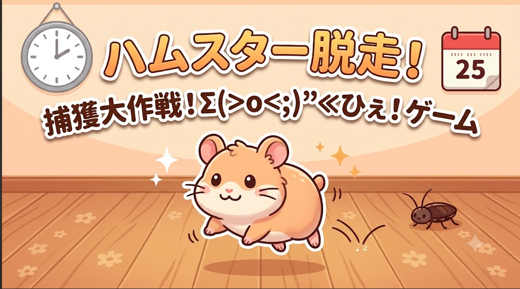 実験#110：脱走したハムを保護、たまにゴキ(ハムスターキャッチ)