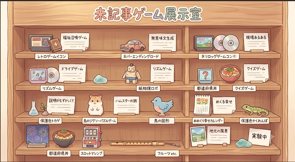 🐣未記事ゲーム展示室